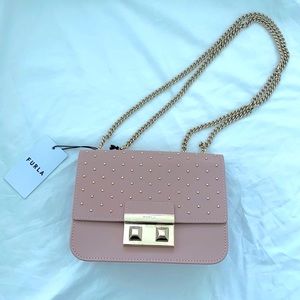 Brand new Furla mini crossbody with studs